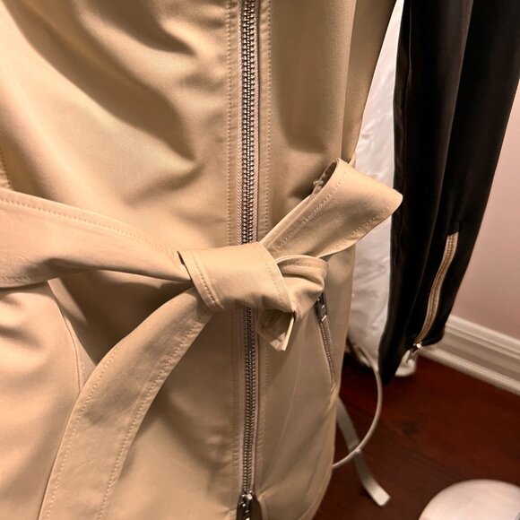 MACKAGE Tan and Leather Trench Coat - Picture 4 of 6